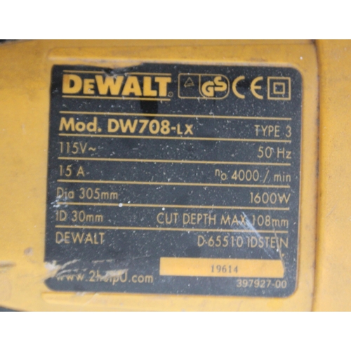 10 - A DEWALT ELECTRIC COMPOUND MITRE SAW - PLUS VAT