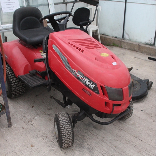 101 - A MOUNFTIELD HYDRO  RIDE ON MOWER WITH DECK  NO VAT