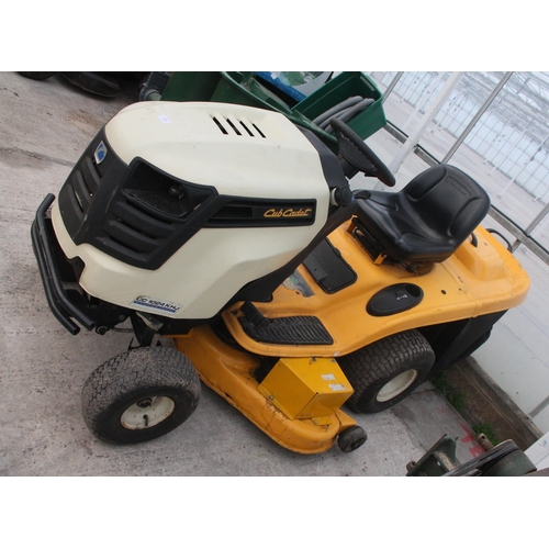 107 - A CUB CADET RIDE ON MOWER WORKING ORDER BUT NO WARRANTY NO VAT