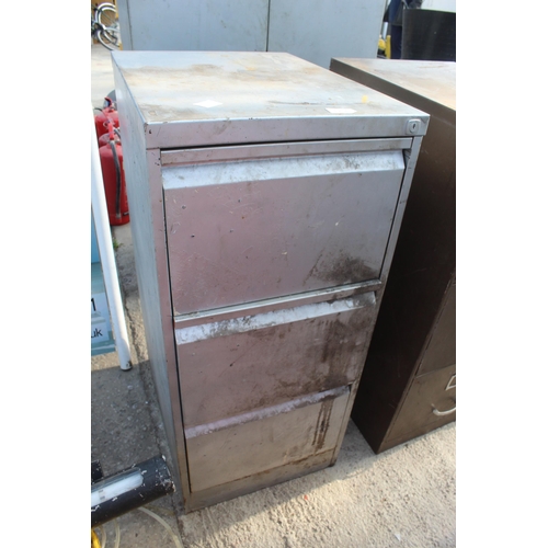 1256 - FILING CABINET (SILVER)  NO VAT