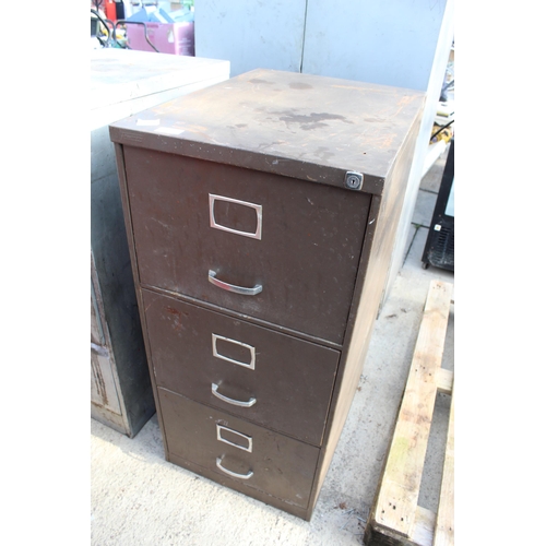 1257 - FILING CABINET (BROWN)  NO VAT