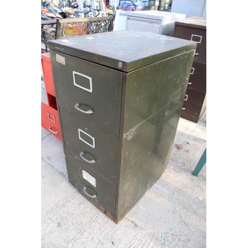 1259 - FILING CABINET (GREEN)  NO VAT