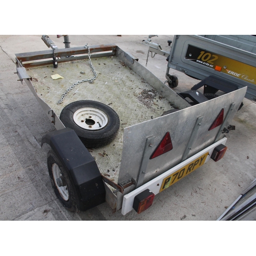 139 - A TWO WHEEL CAR TRAILER  NO VAT