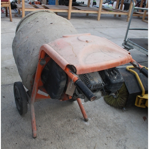 144 - A BELLE MINIMIX 150 CEMENT MIXER WORKING & SERVICED BUT NO WARRANTY NO VAT