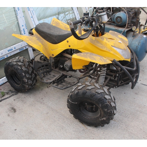 147 - A 125 CC YELLOW QUAD BIKE NO VAT