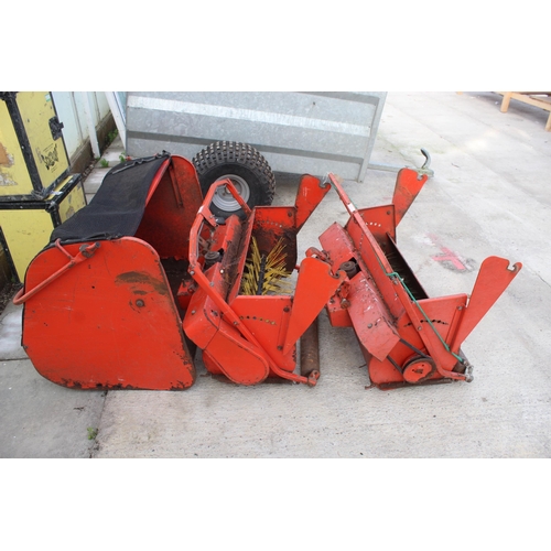 149 - TWO WESTWOOD LAWN SWEEPERS & COLLECTION BAG NO VAT