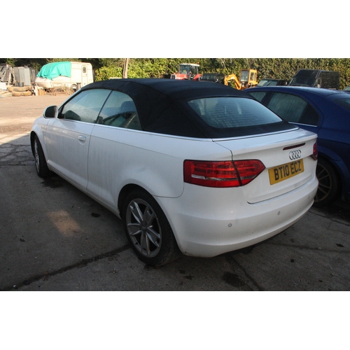 158 - AN AUDI A3 SPORT TDI  CONVERTABLE BT10 ECZ 107000 MILES MOT FEB 2023 ROOF WORKING 2 KEYS NO VAT WHIL... 