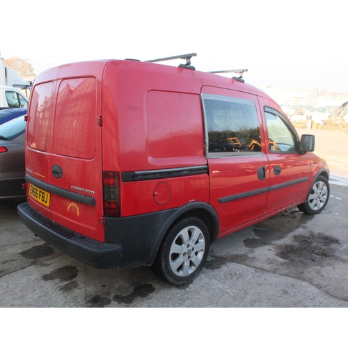 163 - A VAUXHALL COMBO CREW VAN REG.NO. EN56 FOJ MOT-MAY 2023, NEW BATTERY RECENT NEW WATER PUMP.  NO VAT ... 