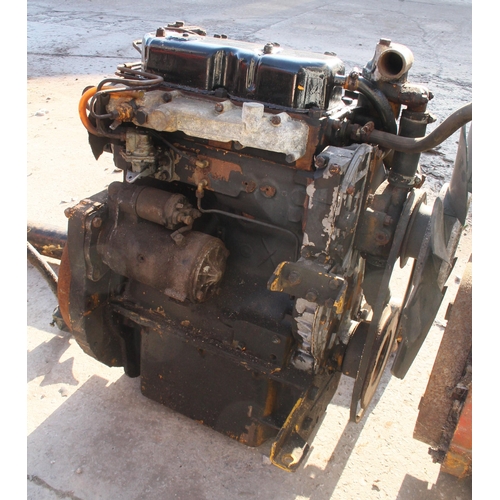 204 - A PERKINS THREE CYLINDER DIESEL ENGINE NO VAT