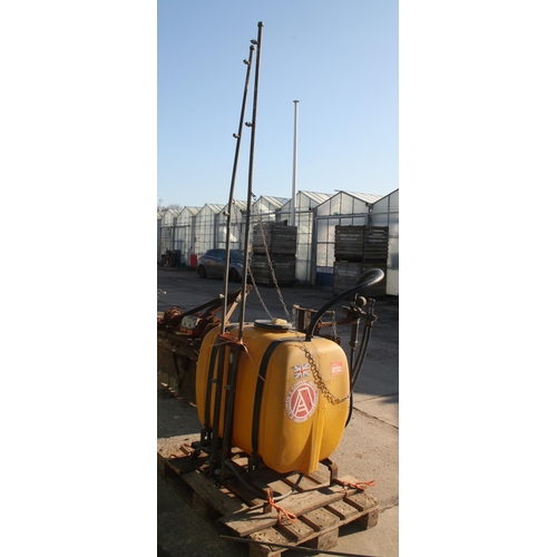 229 - AN ALLMAN MODEL 55 250 LITRE CROP SPRAYER PUMP IN THE PAY OFFICE WORKING ORDER  PLUS VAT