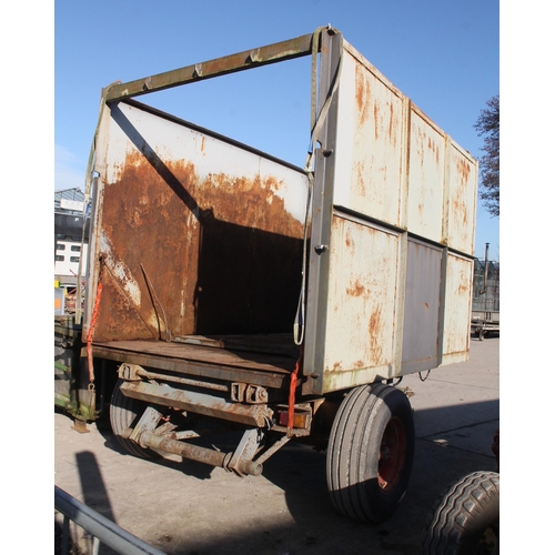 290 - A SINGLE AXEL HYDRAULIC TIPPING TRAILER NO VAT