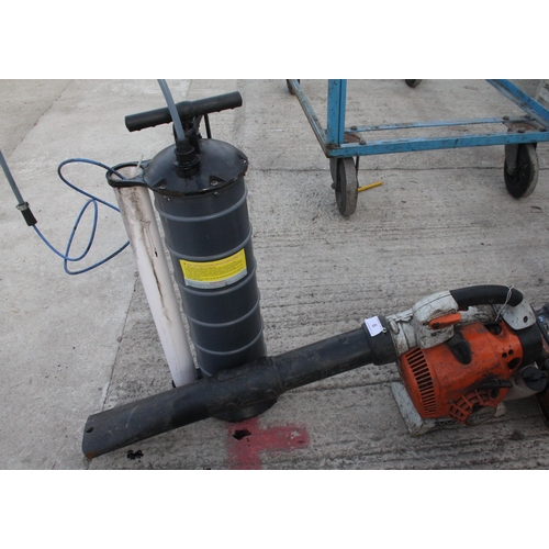 6 - AN OIL EXTRACTOR AND A STIHL PETROL LEAF BLOWER 8G86C YEAR 2020  NO VAT