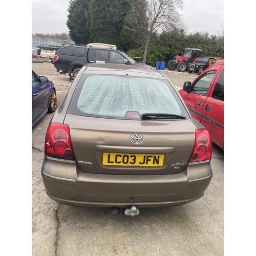 162 - A TOYOTA AVENSIS T3-X LC03 JFN  APPROX 59000 MILES PETROL STARTS & RUNS FIRST REG 28/04/03 NO MOT WH... 