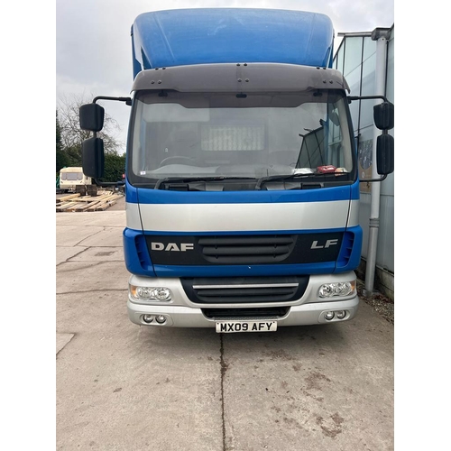 169 - A DAF LF 7.5 TONNE BOX VAN MX09 AFY 371862 MILES MOT 30/06/23 ONE OWNER FROM NEW FULLY MAINTAINED BY... 