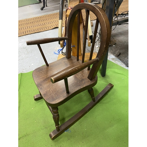 365 - A VINTAGE CHILDS ROCKING CHAIR