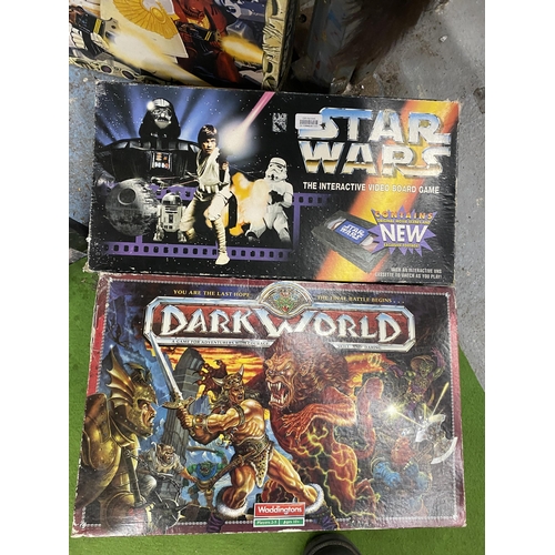 497A - A GROUP OF THREE VINTAGE BOXED GAMES TO INCLUDE STAR WARS ETC