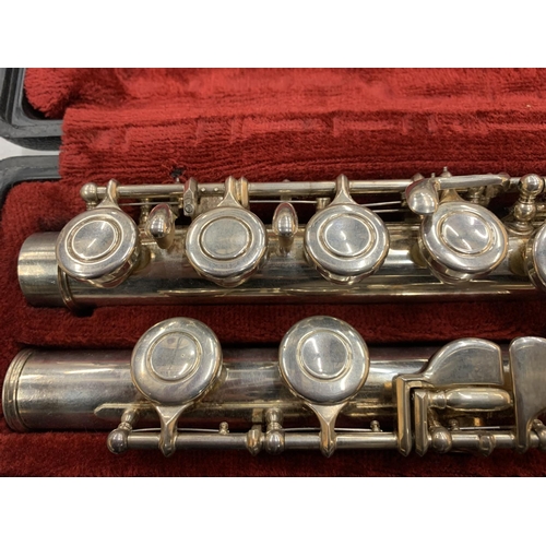 446 - A YAMAHA SILVER PLATED FLUTE