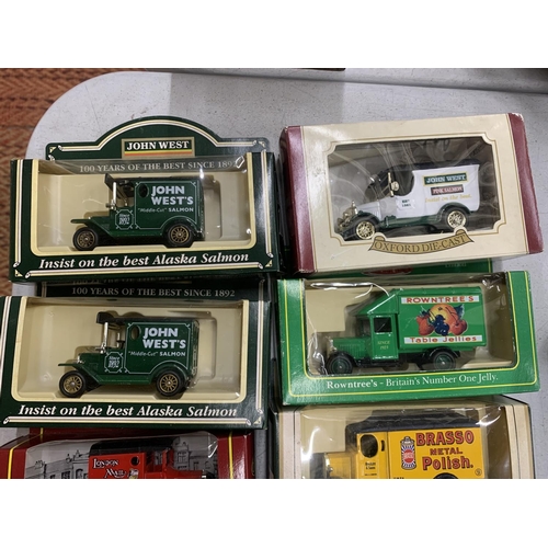 845 - A QUANTITY OF BOXED DIE-CAST ADVERTISING VANS