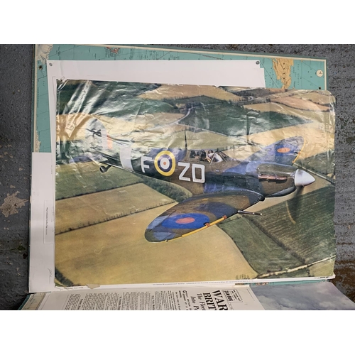 858 - TWO SIGNED COLOURED PRINTS OF WORLD WAR II AIRCRAFT, SIGNED PRINT OF BATTLE OF BRITAIN A.C.E. WING C... 