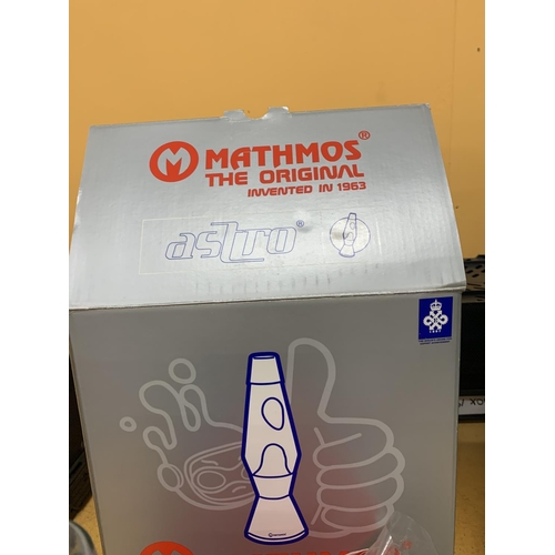 865 - A 'MATHMOS THE ORIGINAL' LAVA LAMP AS NEW IN BOX