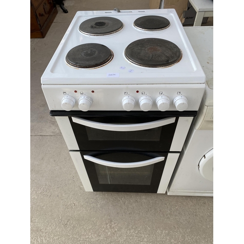 2063A - A WHITE ELECTRIC OVEN AND HOB