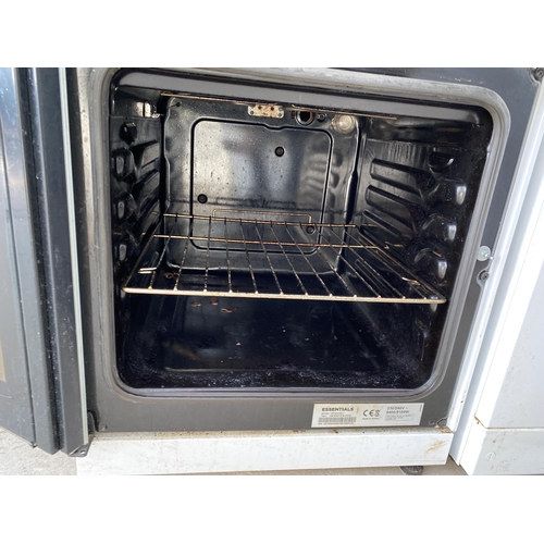 2063A - A WHITE ELECTRIC OVEN AND HOB