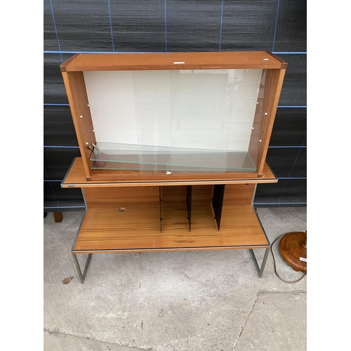 2748 - A BANG AND OULFSON SYSTEM CABINET TYPE 2058 AND A RETRO TEAK WALL CABINET