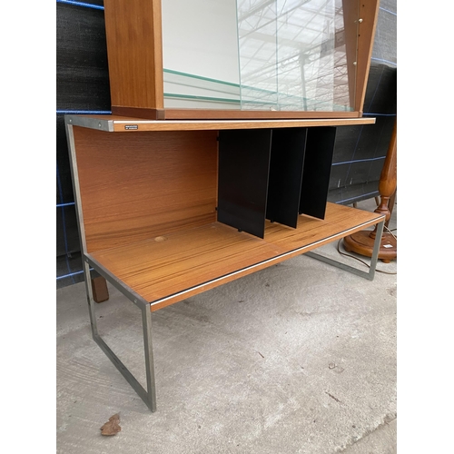 2748 - A BANG AND OULFSON SYSTEM CABINET TYPE 2058 AND A RETRO TEAK WALL CABINET