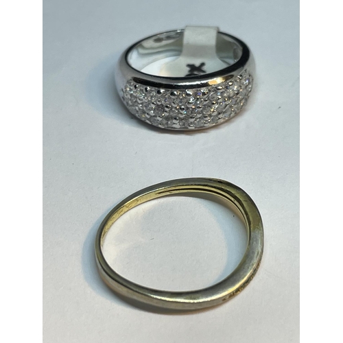 706 - FOUR VARIOUS MARKED SILVER RINGS