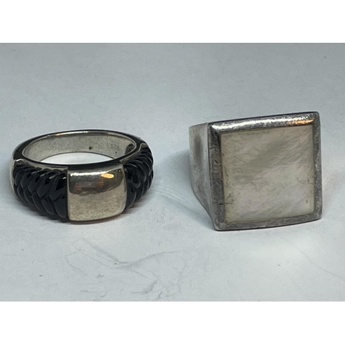 715 - FOUR VARIOUS SILVER RINGS