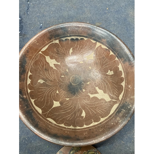 934 - A LARGE STUDIO POTTERY BOWL IN A TERRACOTTA COLOUR DIAMETER 45CM