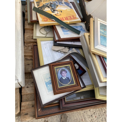 2048 - A LARGE ASSORTMENT OF FRAMED PRINTS AND PICTURES