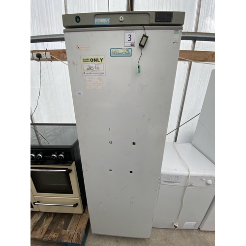 2052 - A WHITE LEC INDUSTRIAL UPRIGHT FRIDGE