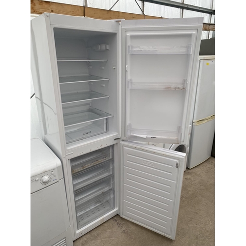 2054 - A WHITE CANDY UPRIGHT FRIDGE FREEZER