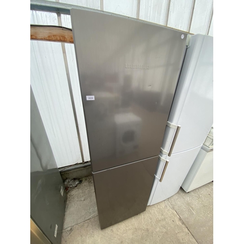 2059 - A SILVER LIEBHERR UPRIGHT FRIDGE FREEZER