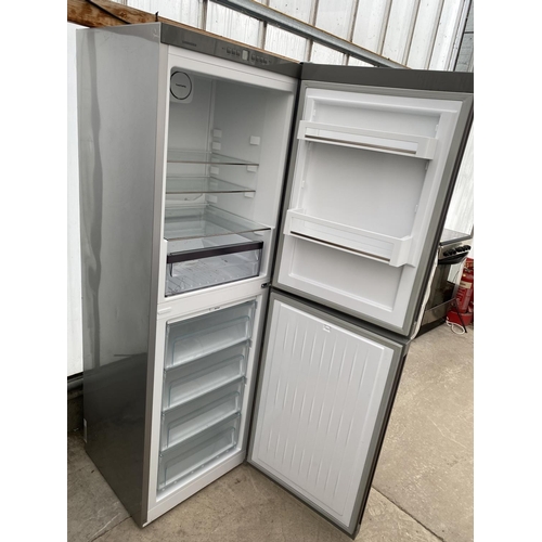 2059 - A SILVER LIEBHERR UPRIGHT FRIDGE FREEZER