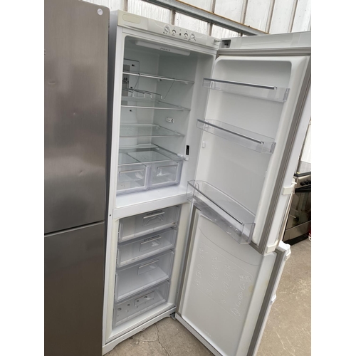 2060 - A WHITE HOTPOINT UPRIGHT FRIDGE FREEZER