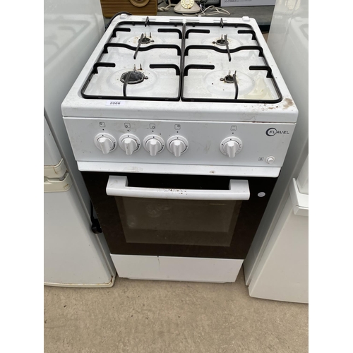 2066 - A WHITE FLAVEL ELECTRIC AND GAS FREESTANDING OVEN AND HOB