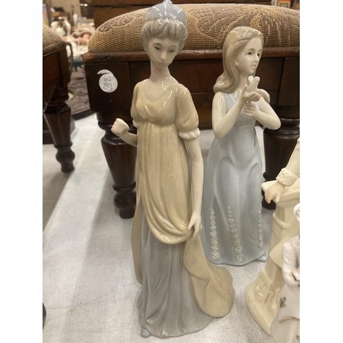 131 - A COLLECTION OF LADY FIGURES TO INCLUDE REGENCY FINE ARTS, REGAL, ETC