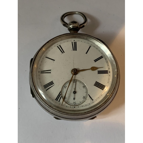 588 - A HALLMARKED CHESTER SILVER POCKET WATCH