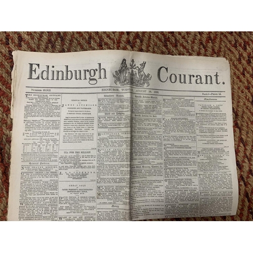 834 - A QUANTITY OF EDINBURGH NEWSPAPERS DATED 1880'S