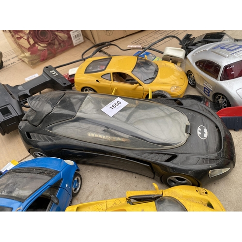 1650 - AN ASSORTMENT OF TOY CARS TO INCLUDE SOME DIE CAST