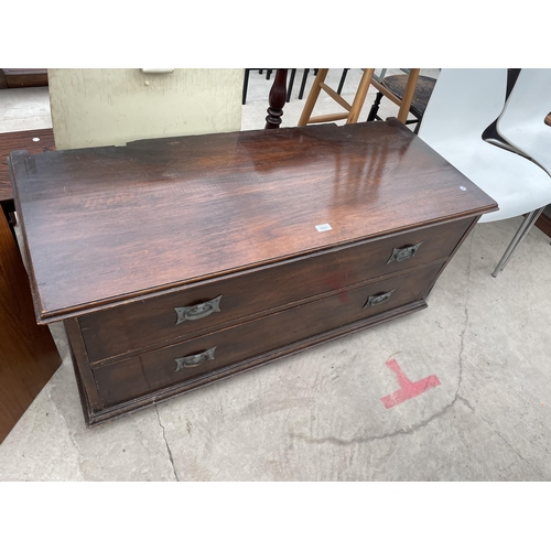 2663 - AN EARLY 20TH CENTURY OAK DRESSING TABLE BASE