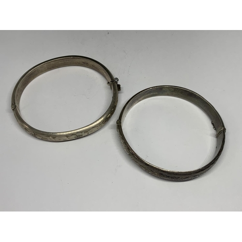 532 - TWO MARKED SILVER BANGLES