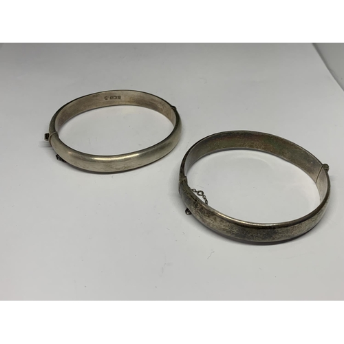 532 - TWO MARKED SILVER BANGLES