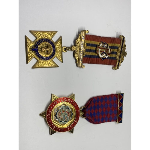 574 - THREE MASONIC MEDALS AND AN INNER WHEEL MEDAL