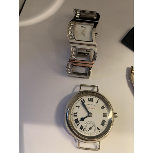 581 - FOUR VARIOUS WATCHES TWO SEEN WORKING BUT NO WARRANTY