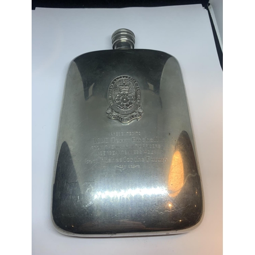 618 - AN ARMY HIP FLASK THE QUEENS LANCASHIRE REGIMENT