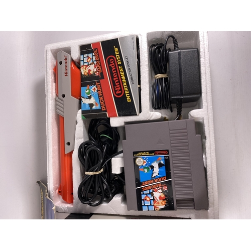 305 - A BOXED RETRO NINTENDO ACTION SET NES VERSION ENTERTAINMENT SYSTEM CONSOLE