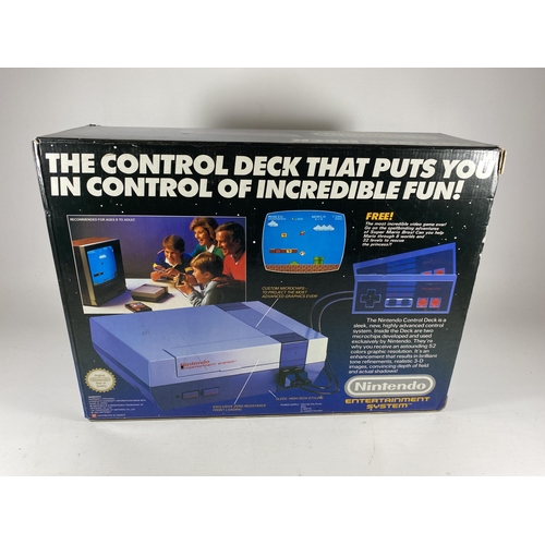 308 - A BOXED RETRO NINTENDO CONTROL DECK NES VERSION SUPER MARIO BROS VERSION CONSOLE